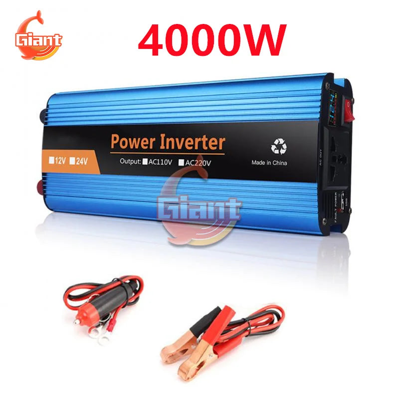 6000W Corrected Sine Wave Inverter, Corrected sine wave inverter converts 12V DC to 220V AC power with 6000W capacity, manufactured in China.