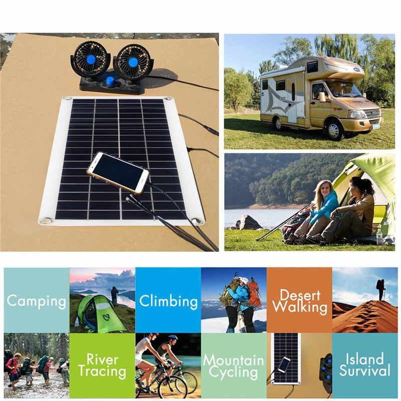 50W Solar Panel, Portable solar charger for camping, climbing, and outdoor activities.