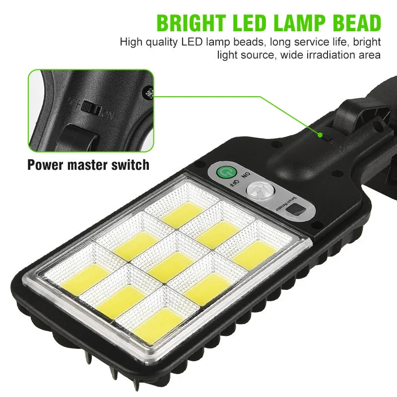 1~8pack Solar Street Light, Long-lasting, high-quality LED beads with adjustable brightness and wide beam spread.