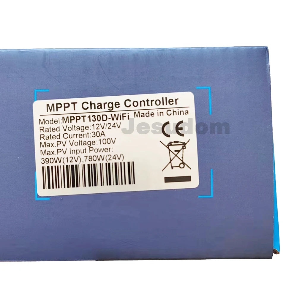 MPPT charge controller for 12V or 24V solar panels, handles 30A and up to 780W of power.