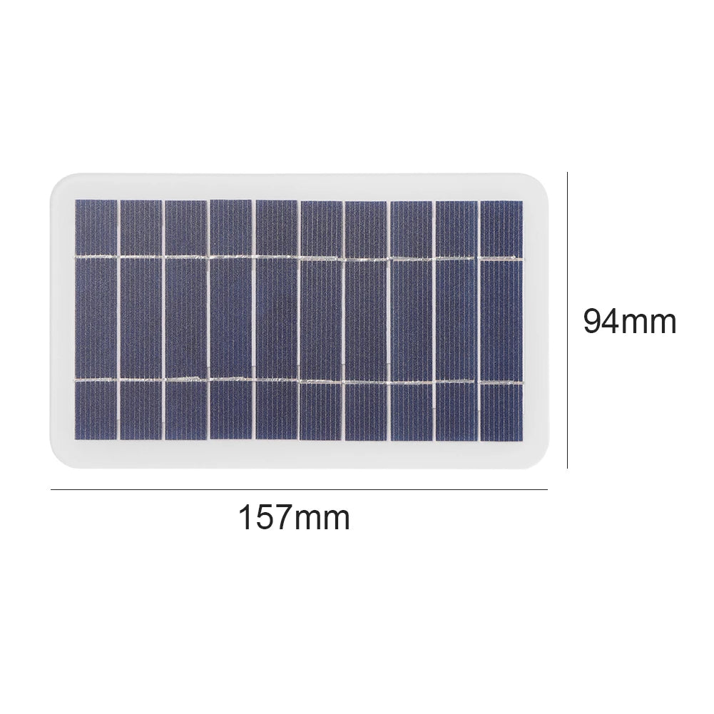 5V 400mA Solar Panel, Portable solar panel for charging small devices like phones and fans outdoors.