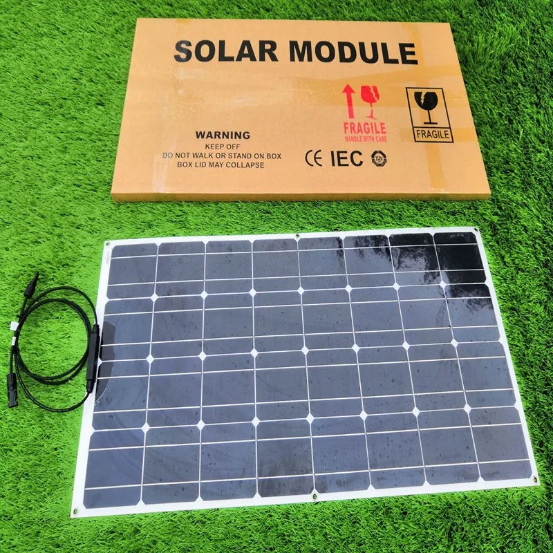 Solar Panel, Handle with care: fragile contents, do not walk/stand on box, lid may collapse.