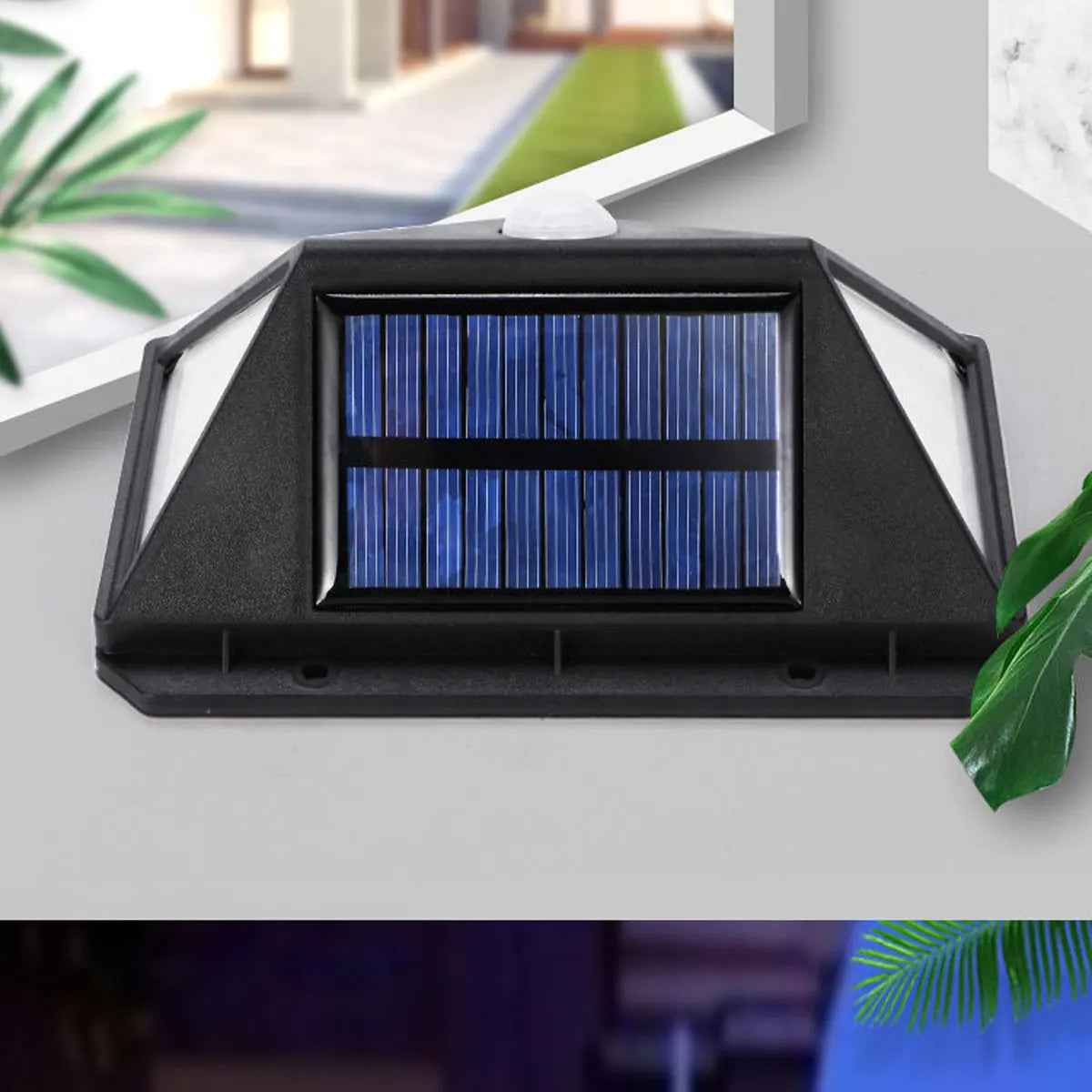 Solar-powered LED light with IP65 protection, CE, EMC, LVD, ROHS certifications and 3-year warranty.