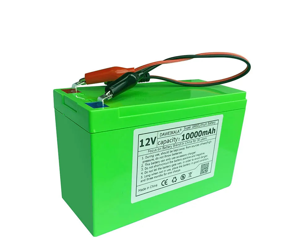 12v Battery, Rechargeable lithium-ion battery pack with built-in BMS for electric toys and solar-powered devices.
