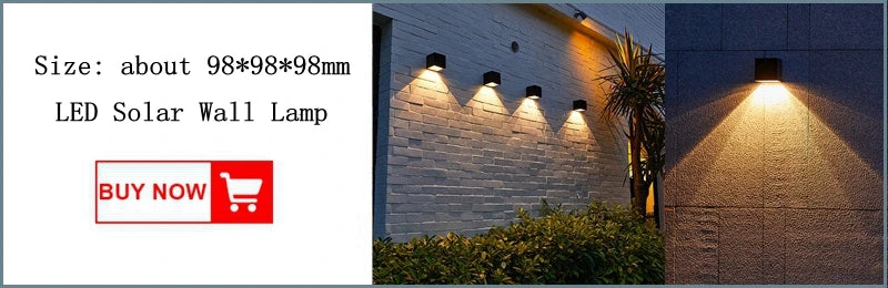 Solar Light, Compact solar-powered lamp measures approximately 9.8 x 9.8 cm, ideal for outdoor use.
