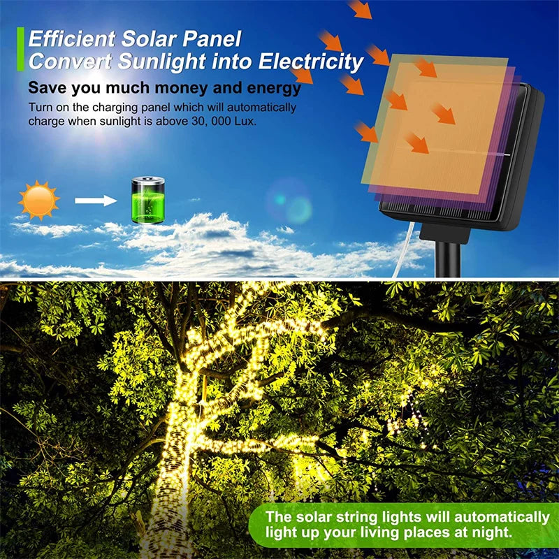 LED Solar Light, Solar-powered lamp charges via sunlight, automatically illuminating at night.