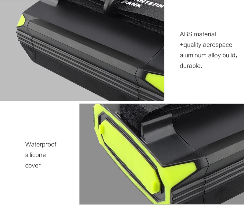 Flasher Mobile Power Bank Flashlight, Waterproof power bank made with durable ABS and aluminum materials.