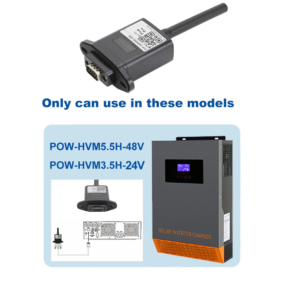 Compatible with specific solar charger/inverter models.