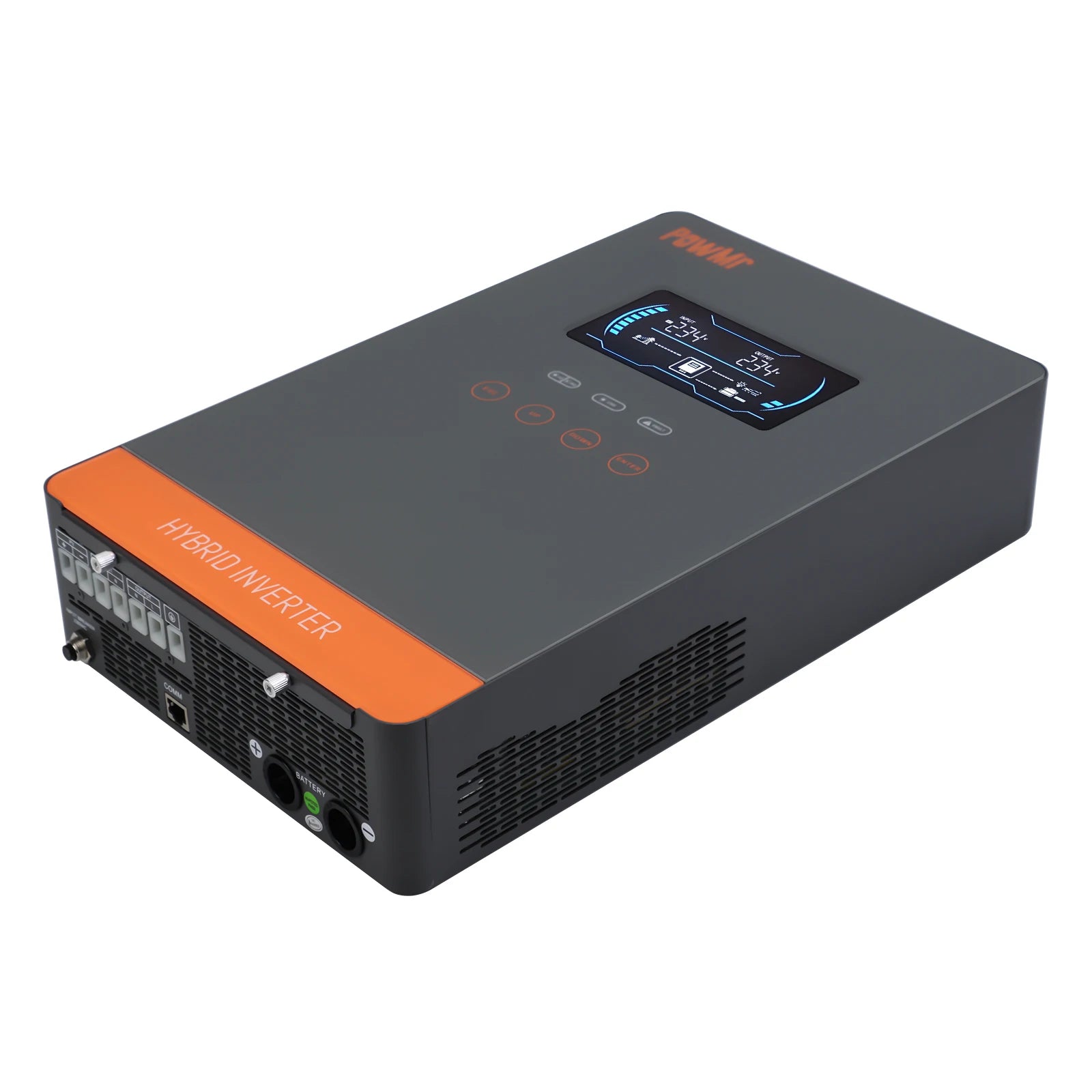 4.5KW 24V 230V MPPT 150A Solar Inverter, Converts 24V DC solar power to 230V AC output, suitable for grid-tied solar systems.