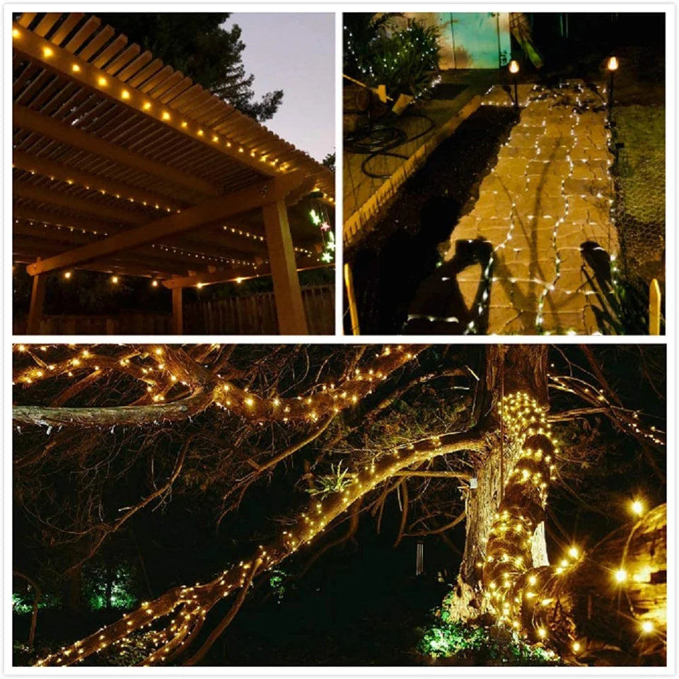 Solar String Fairy LED Light, Solar-powered fairy lights with a 200-meter string and waterproof design, perfect for outdoor decorations.