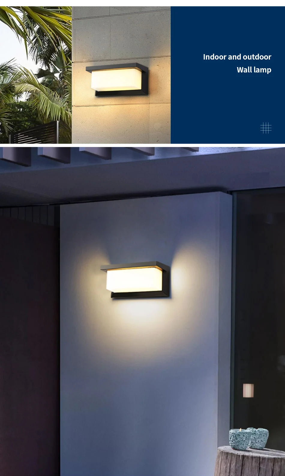 Led Wall Light, Autonomous light control that adjusts brightness based on surrounding ambient light.