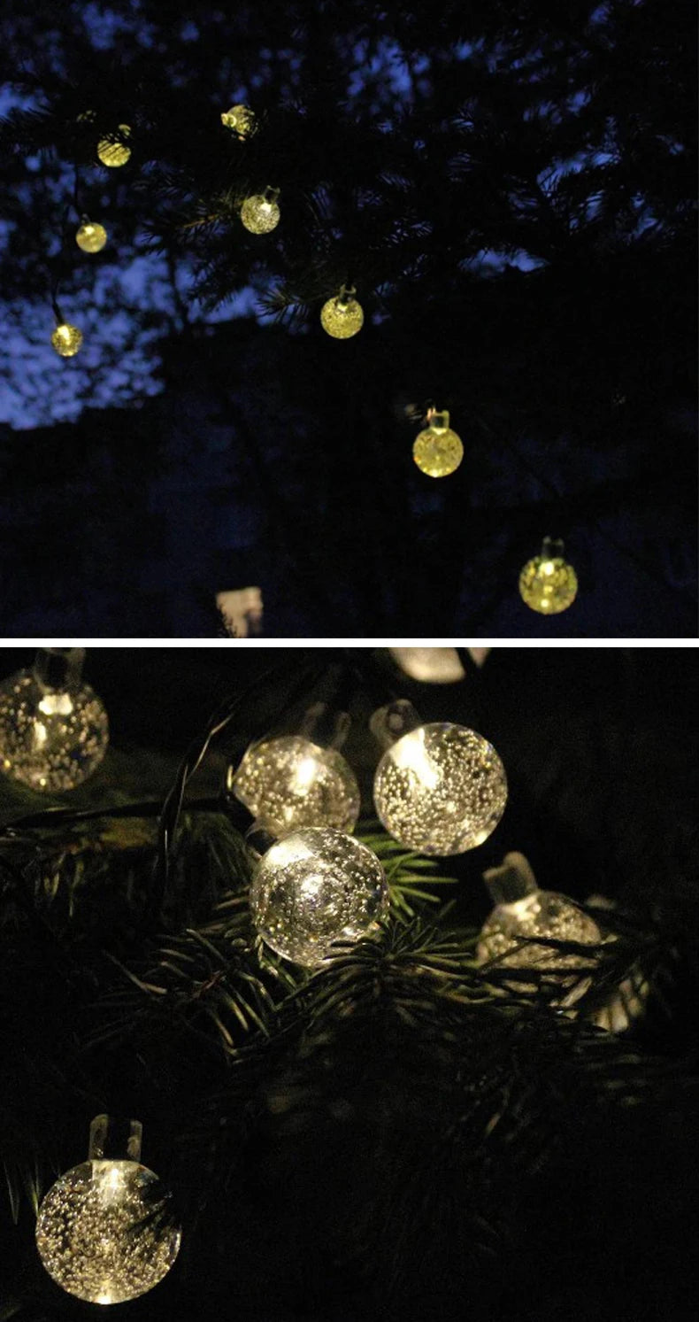 BLACKDEER Solar String Light, Portable crystal light with multi-tool functions, perfect for camping, powered by USB or battery.