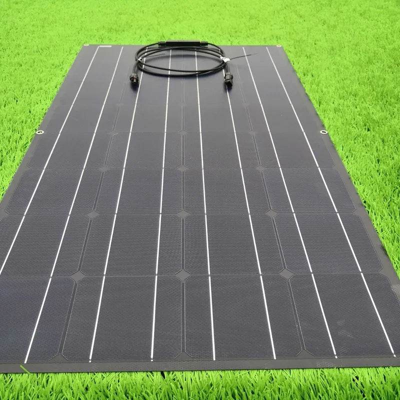 Solar Panel, Waterproof and snowproof surface with plastic cover film coating and four EVA layers.