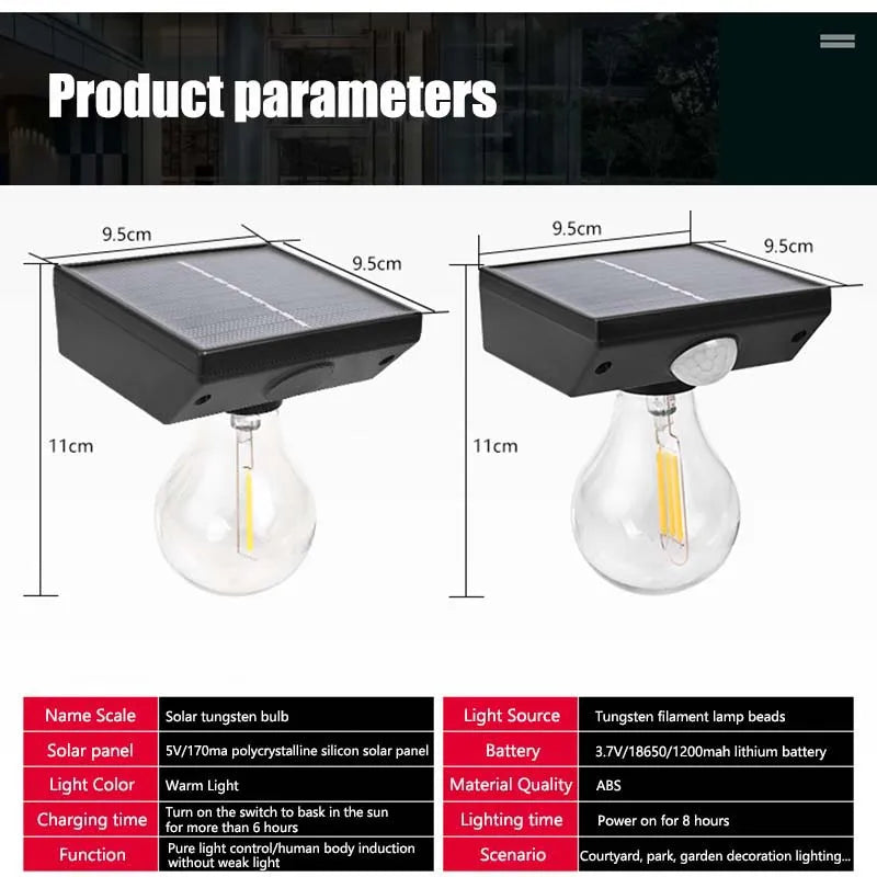 Solar Light, Outdoor solar-powered wall light with motion sensor and waterproof design, perfect for yard, garden, or corridor decoration.