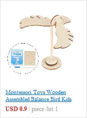 Montessories DIY Science Toy, Wooden solar fan kit for learning physics with babies and kids through assembly and balancing.