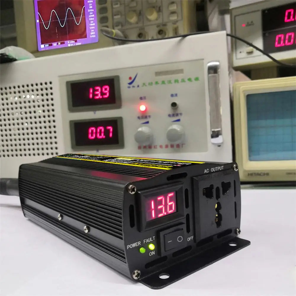 Pure Sine Wave Inverter, Real-time voltage display: monitors battery input, alerts when low, reminding you to recharge.