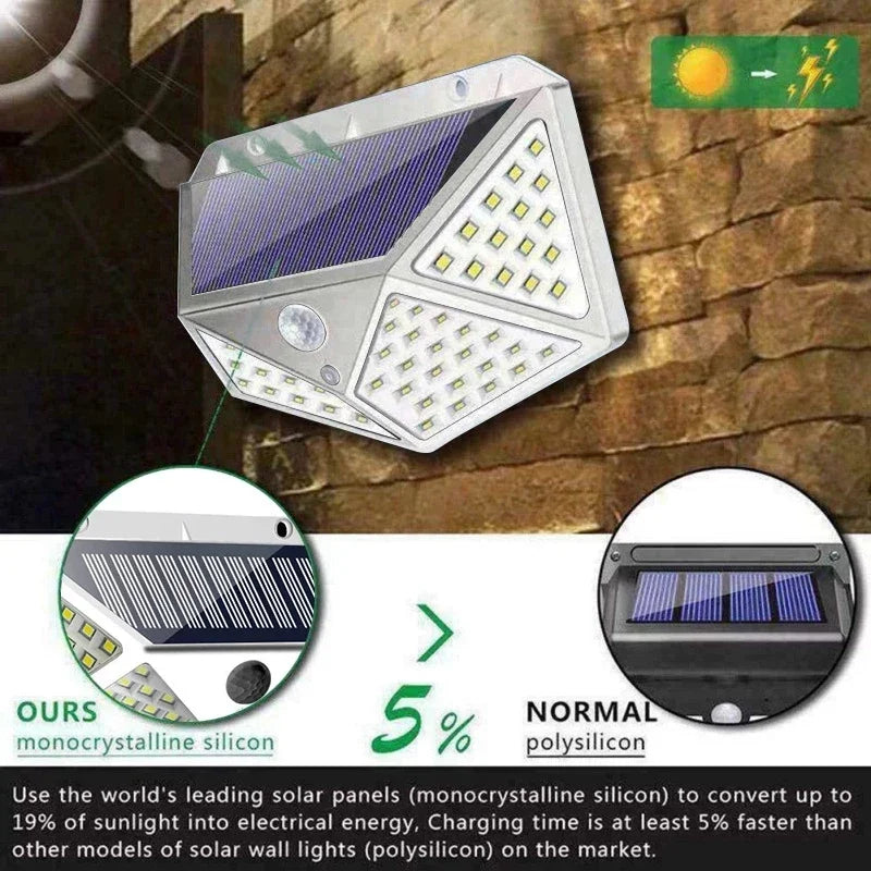 2/4/8/10PCS Solar Light, Solar-powered lamp with high-efficiency silicon panels and fast-charging technology.