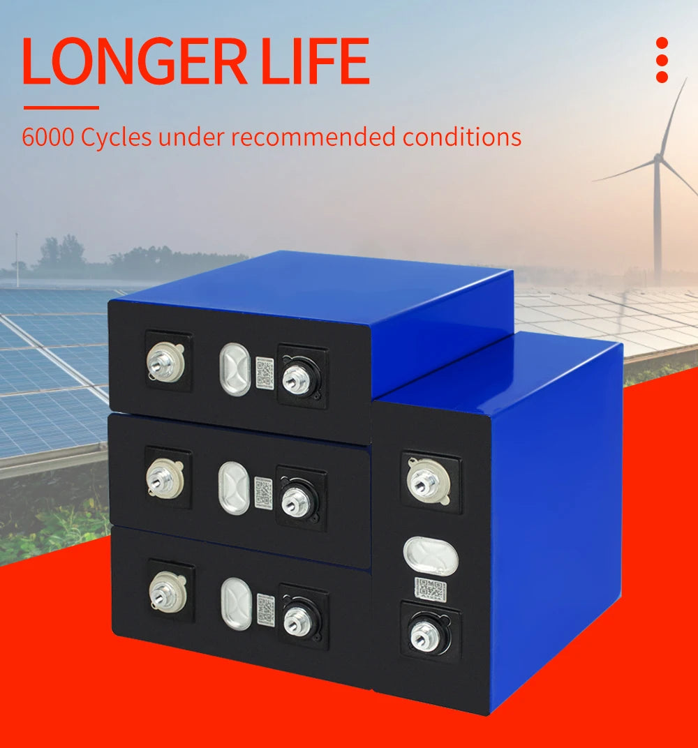 Lifepo4 Battery, Up to 6,000 cycles with long-lasting performance when used within recommended guidelines.