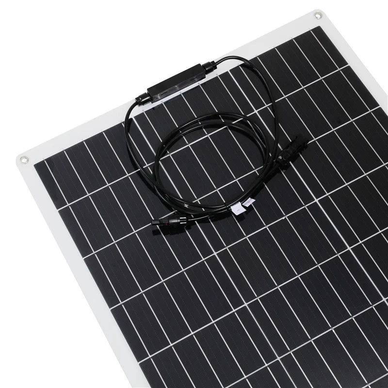 Solar Panel, Compatible with various vehicles and applications, including boats, RVs, trucks, and more.