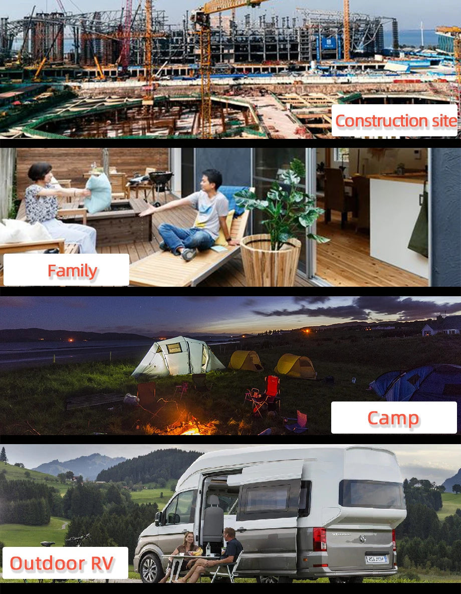 FCHAO 2400W Solar Panel Inverter, Suitable for camping trips, outdoor events, or RV travel with family.