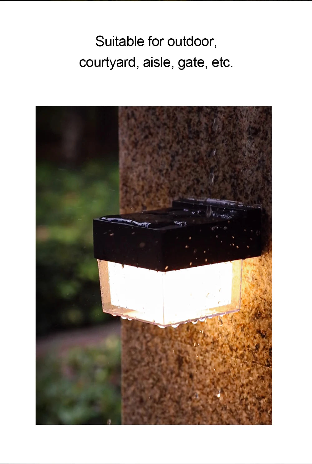 IP65 Waterproof Interior Wall Light, Perfect for outdoor spaces, including courtyards, walkways, gates, and more.