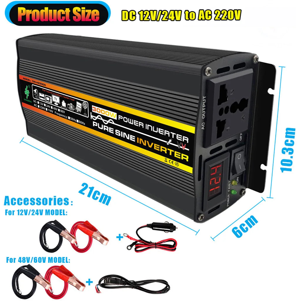 3000W/4000W Pure Sine Wave Inverter, Pure Sine Wave Inverter Car Power