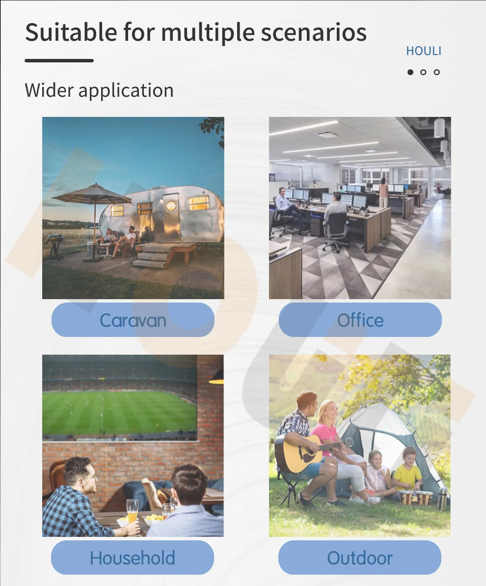 Inverter, Universal applicability: suitable for caravans, offices, homes, and outdoor use.