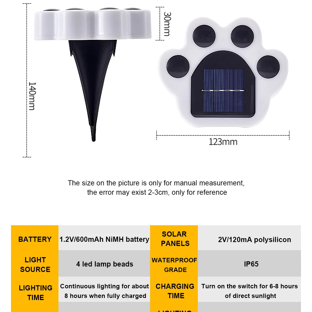 Solar LED Light, Solar-powered LED light with rechargeable battery and waterproof design