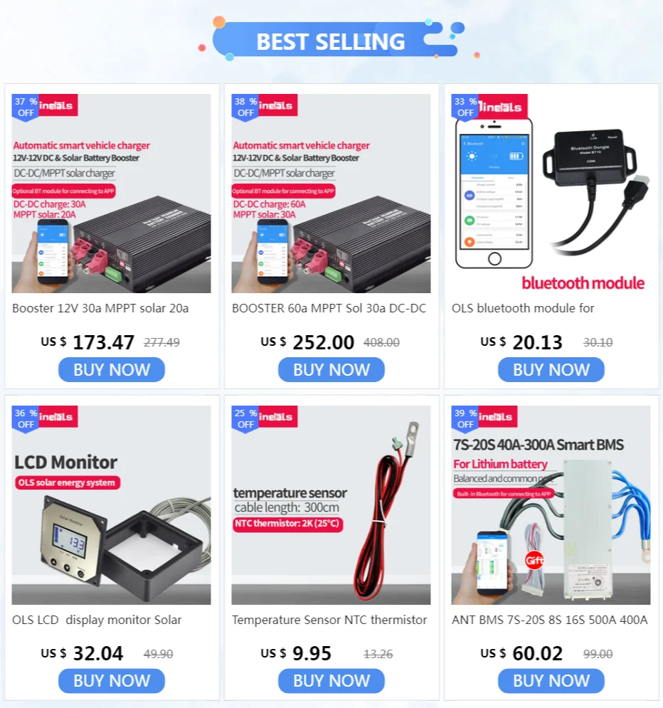 MPPT Controller, Smart solar charging controller for RVs, dual batteries, and Bluetooth app support.