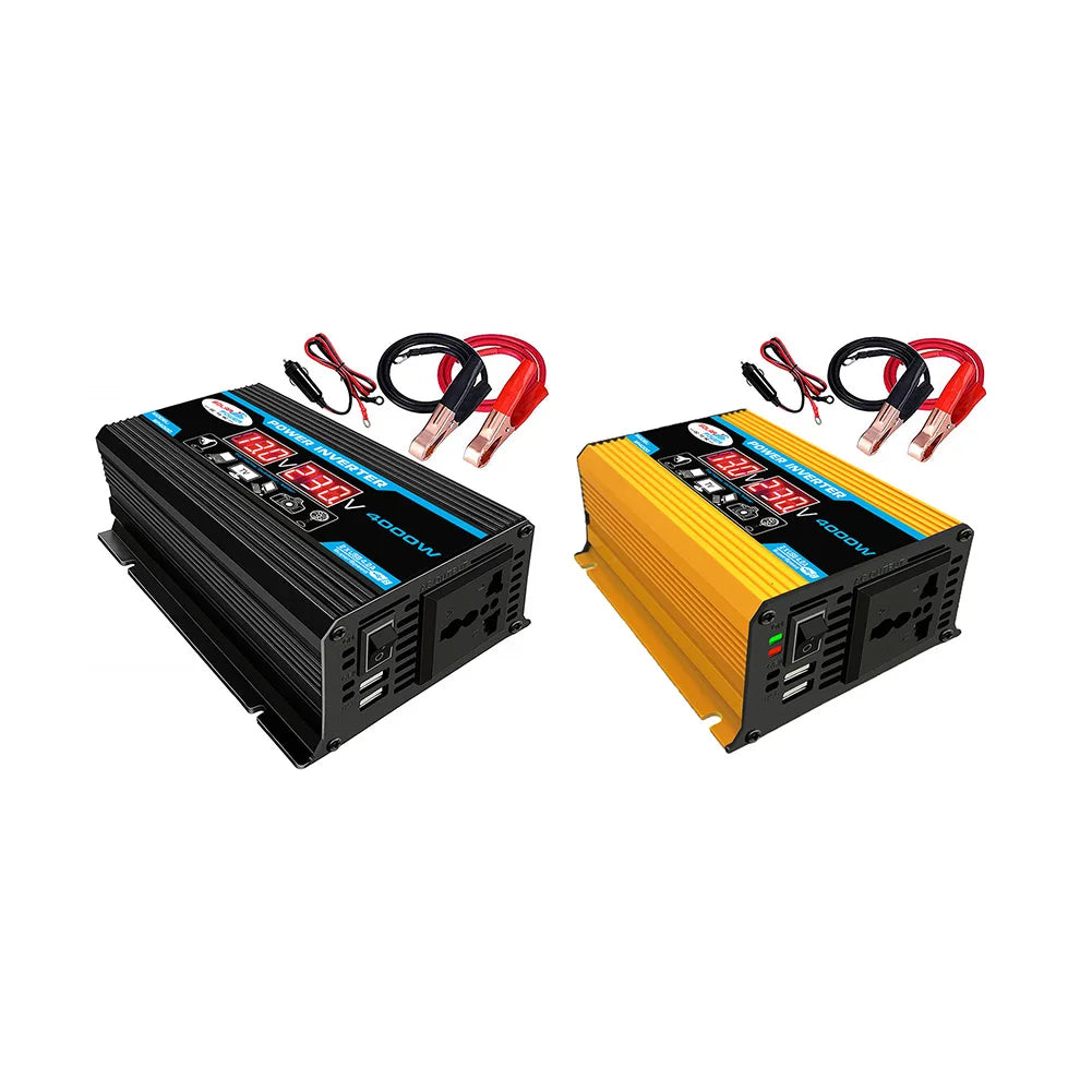 4000W Peak Solar Car Power Inverter, Enhanced safety features include positive and negative pole return protection for non-professional users.