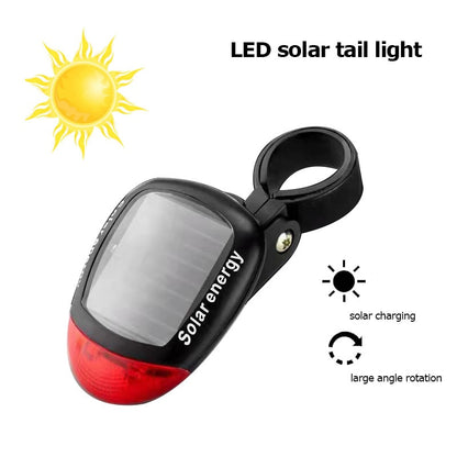 Solar Bike Light USB Charge Bicycle Light with Bicycle Horn - Waterproof Cycling Light 2000mAh As A Power Bank with 130dB Tweeter