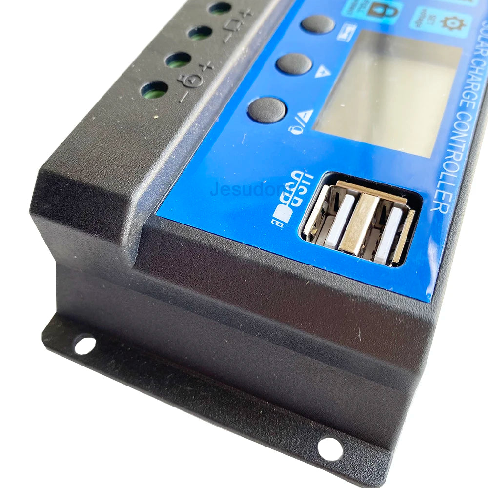 12V24V Auto. PWM Solar Charge Controller, Connect PV modules to the controller's + and - terminals for efficient charging.