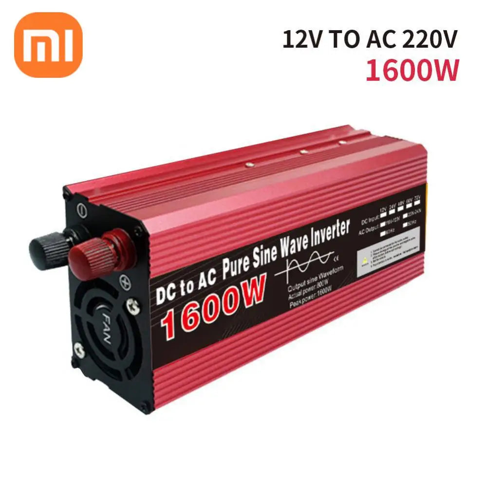 XIAOMI Inverter, Portable power converter turns DC 12V to AC 220V with adjustable wattage (1000-10,000W)