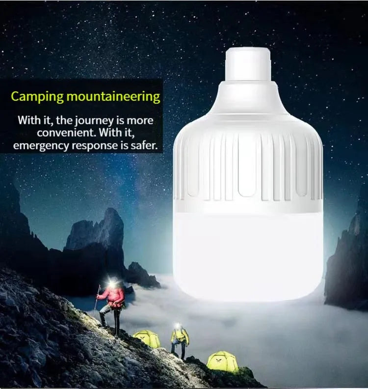 USB Rechargeable LED Emergency Light, Rechargeable LED light for camping and mountaineering emergencies, providing safe and portable illumination.