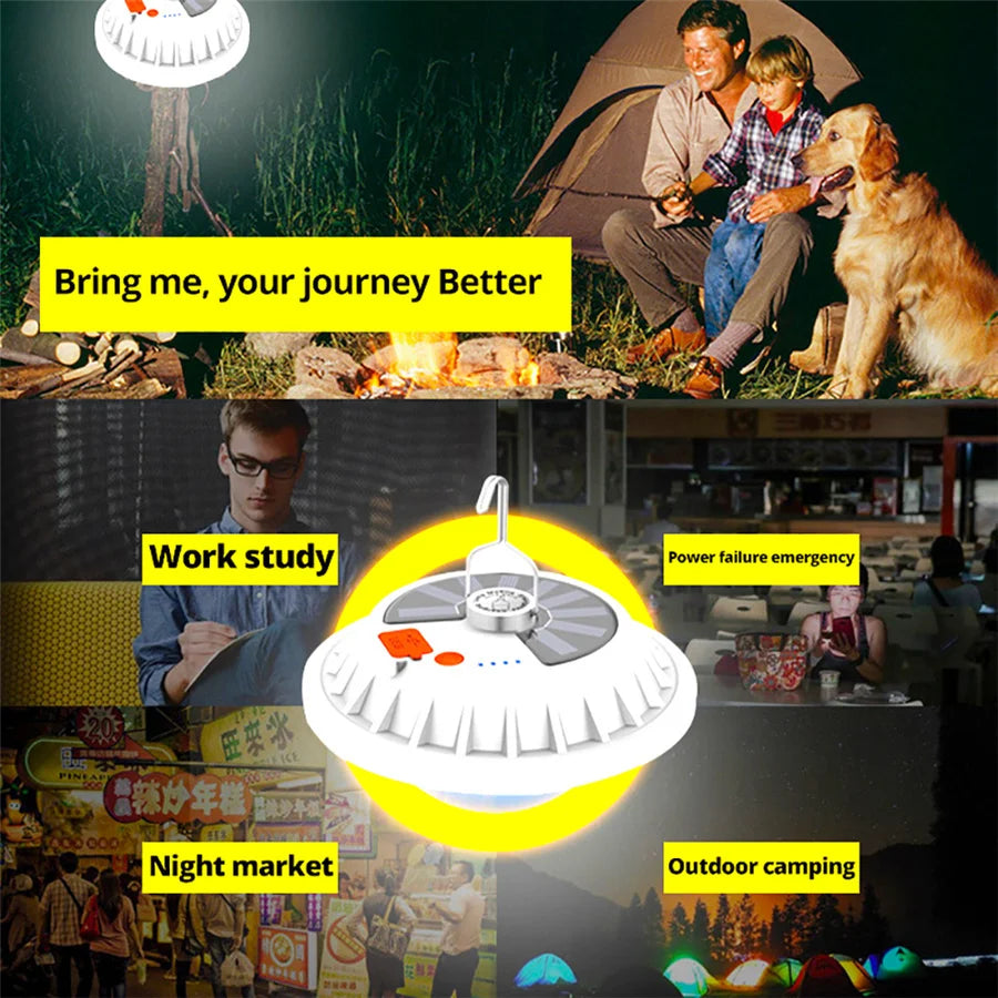 120LED Portable Solar Camping Light, Portable Solar Light for Camping & Emergencies