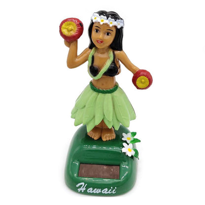 Solar Dancing Hawaii Girl Hulas Shaking Head Toy -  Solar Powered Auto Interior Decompression Dashboard Ornament Car Accessories