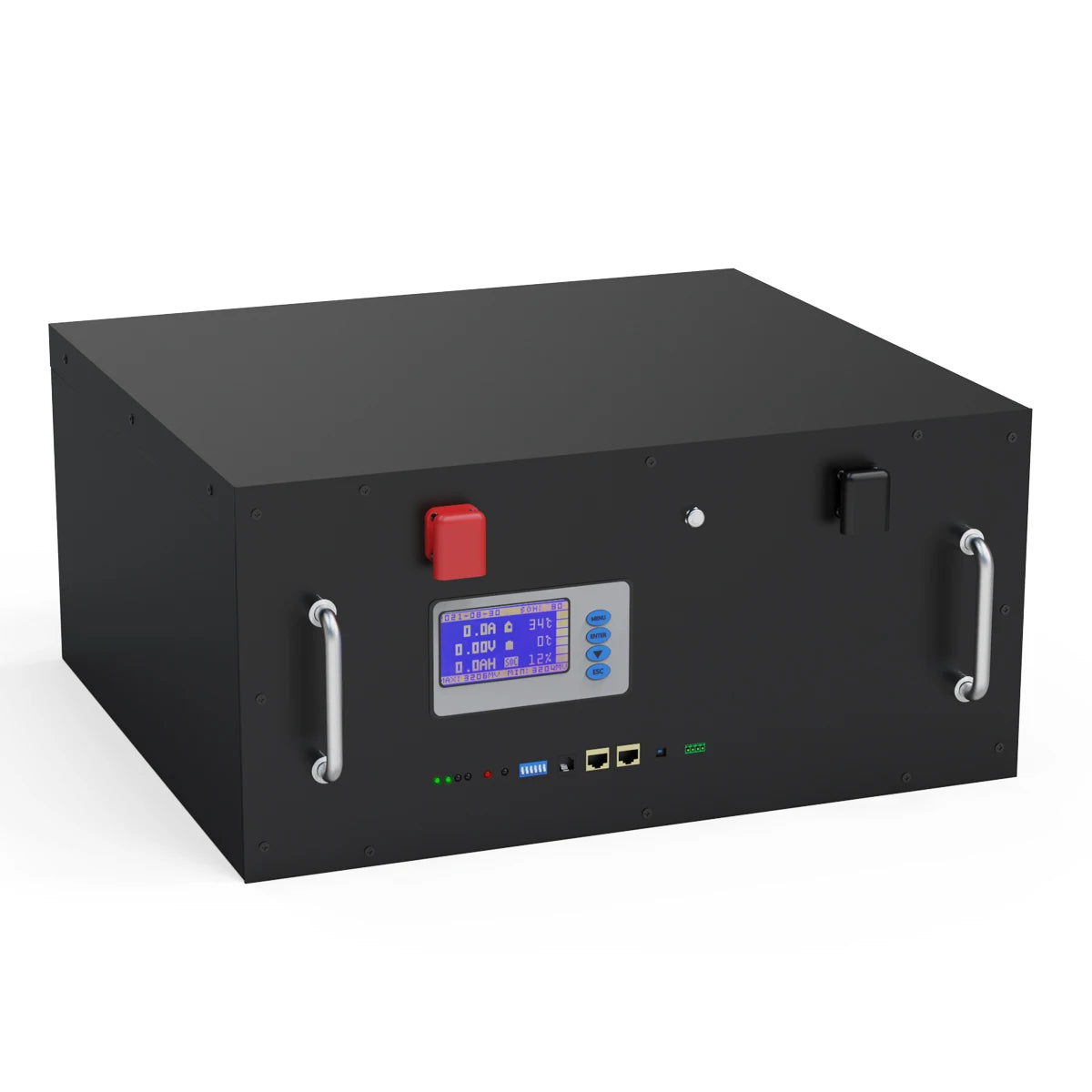 LiFePO4 48V 100AH 180AH Battery, 48V 100-180Ah Lithium-Iron Phosphate (LiFePO4) battery pack for solar-powered backup systems.