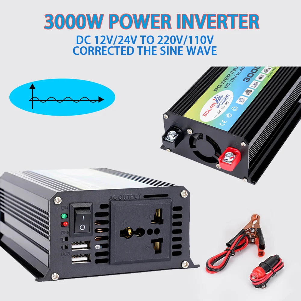 Solar Inverter, US Plug Adapter for USA, Canada, and many North & South American countries, Japan, Philippines, Thailand, etc.