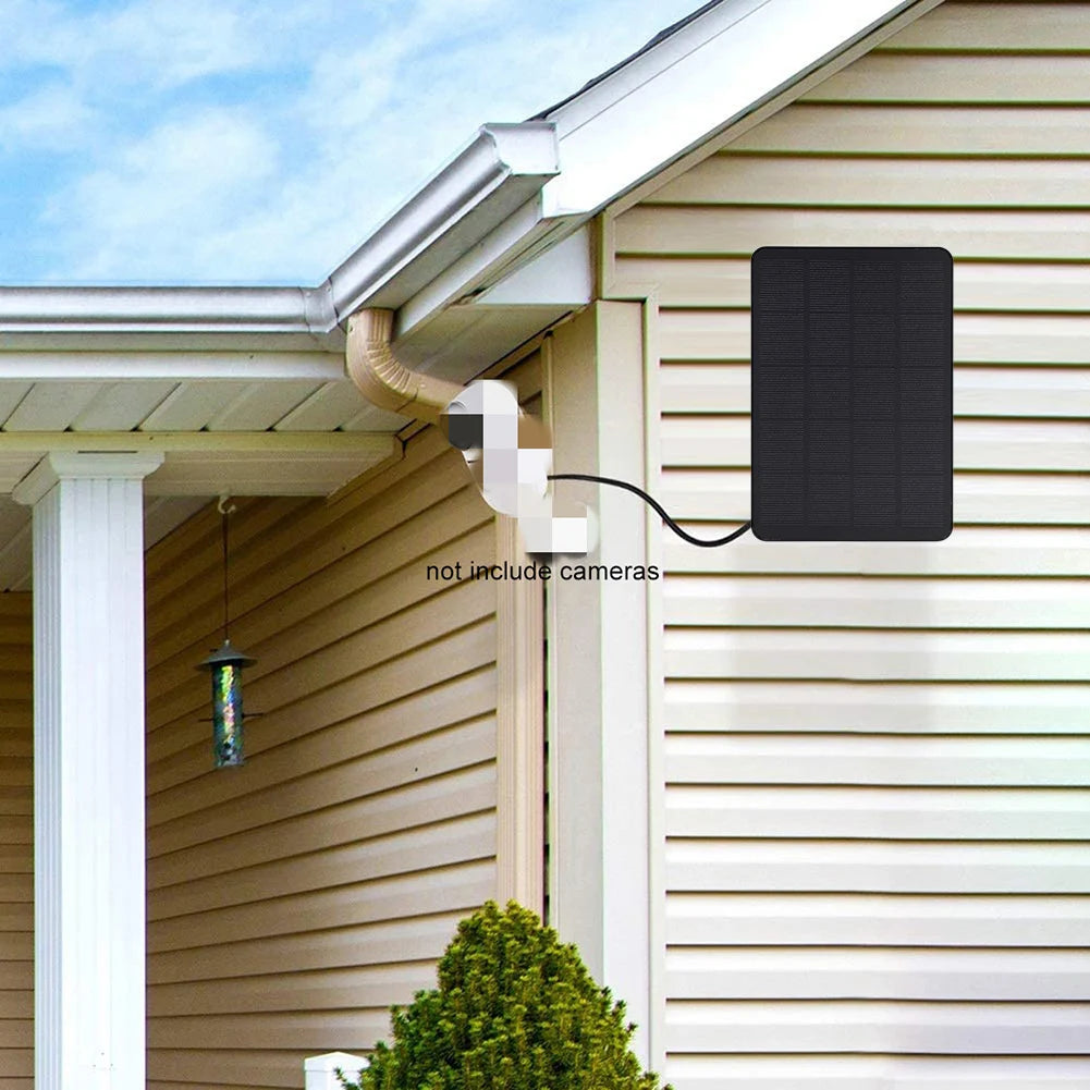 Solar Panel, Convenient security camera charging, no need to waste time.