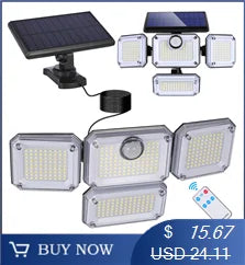 244 Led Outdoor Solar Light, Outdoor lighting kit with solar-powered LED lights, adjustable pipes, screws, and manual.
