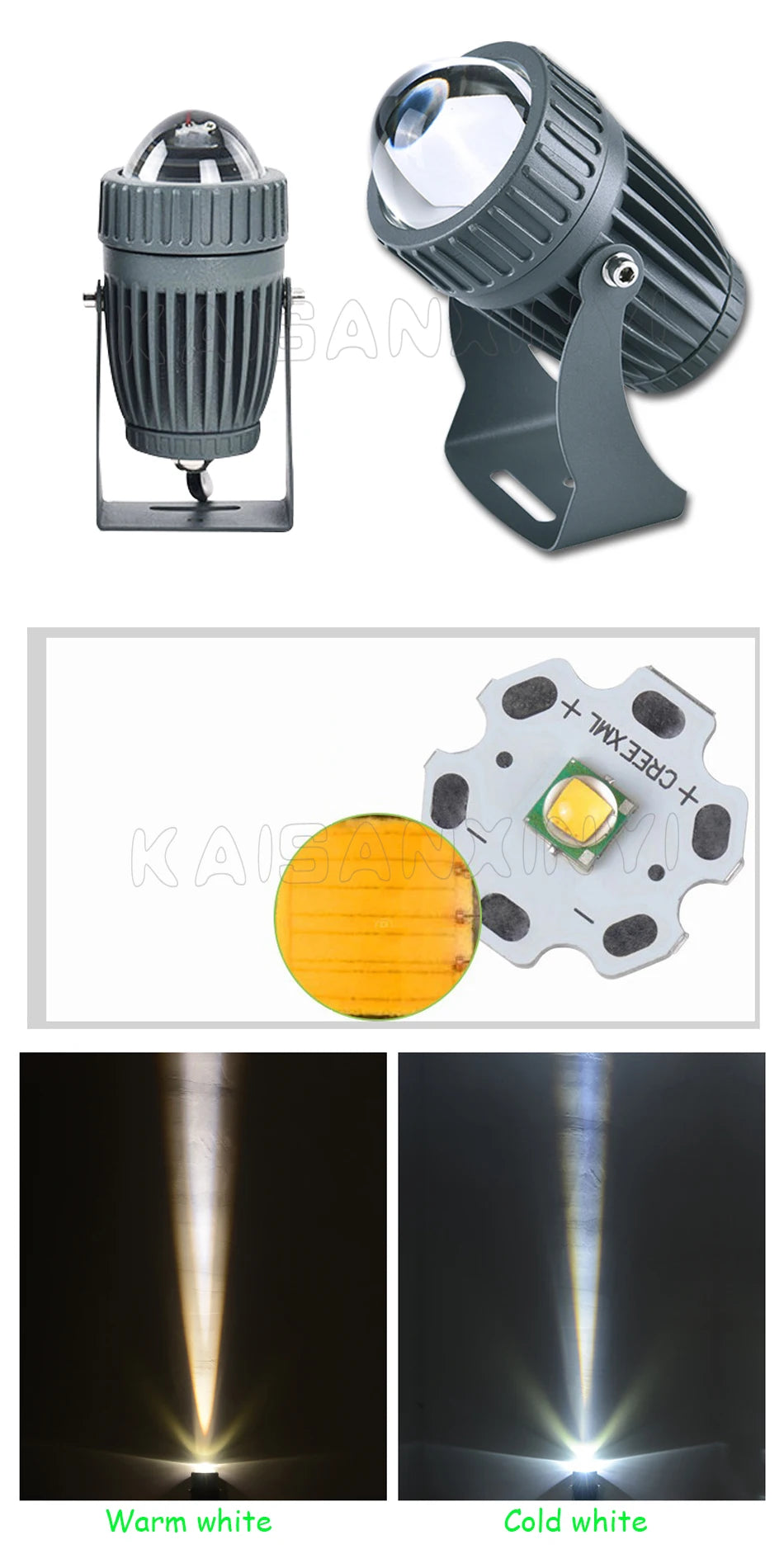 LED Lawn Light, Outdoor LED floodlight with IP65 protection, modern style and adjustable voltage.