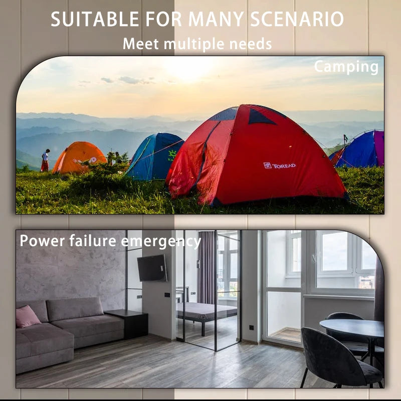 9900mAh LED Tent Light, Durable LED lantern for camping, power outages, and emergencies