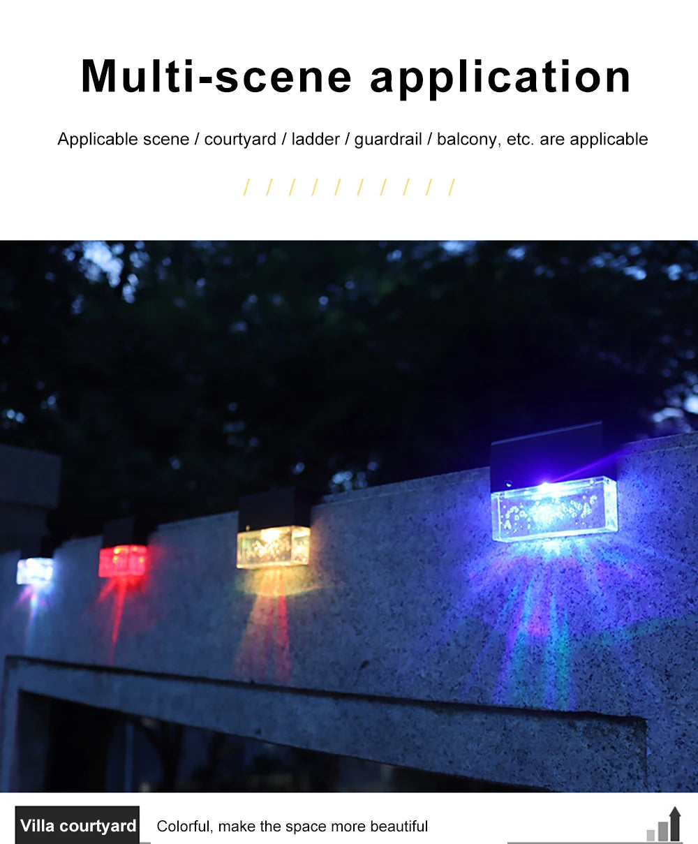 Solar LED Light, Solar-powered light adds color and beauty to outdoor spaces like courtyards, balconies, and staircases.