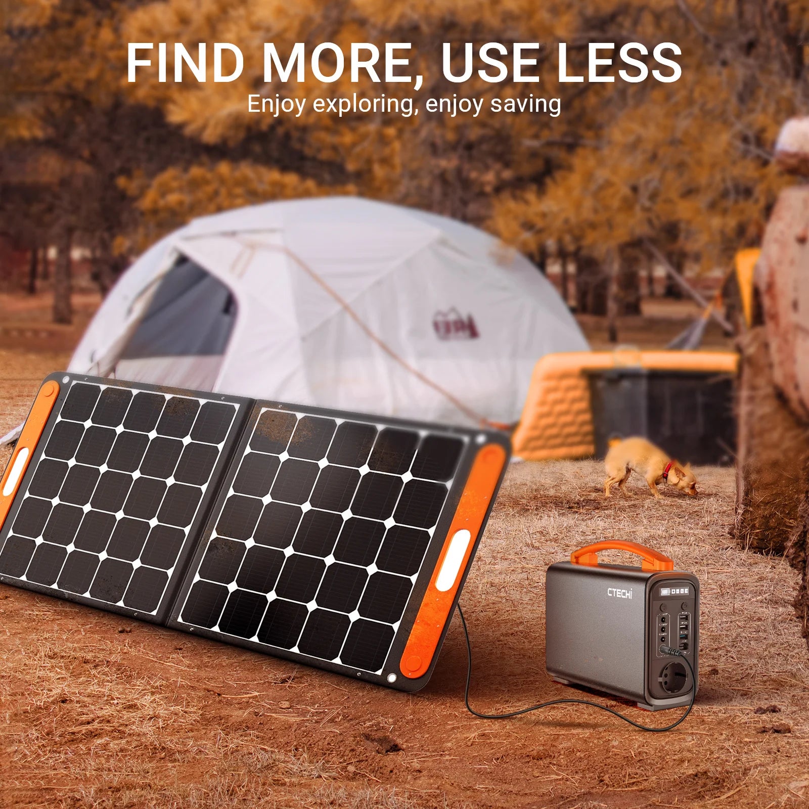 Explore the great outdoors with eco-friendly portable power, using less energy for adventures.