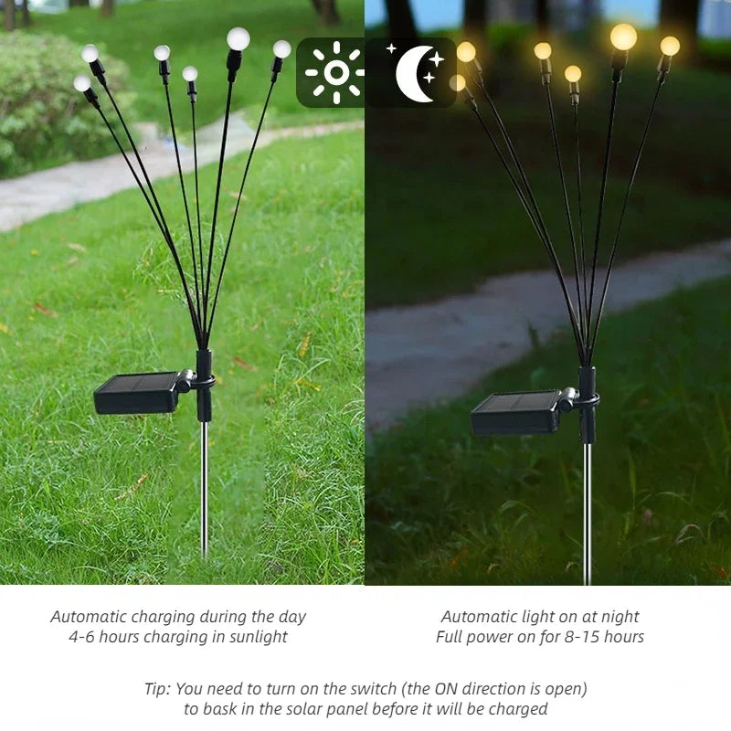 Solar Outdoor Light, Autonomous solar-powered device charges during the day and illuminates at night.