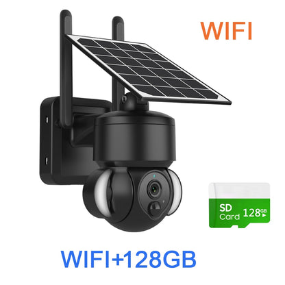 SHIWOJIA 516C Solar Camera - 4G / Wifi Solar Powered 7500mAh Battery with 5W Solar Panels 3MP Color Night Vision Wireless Garden CCTV