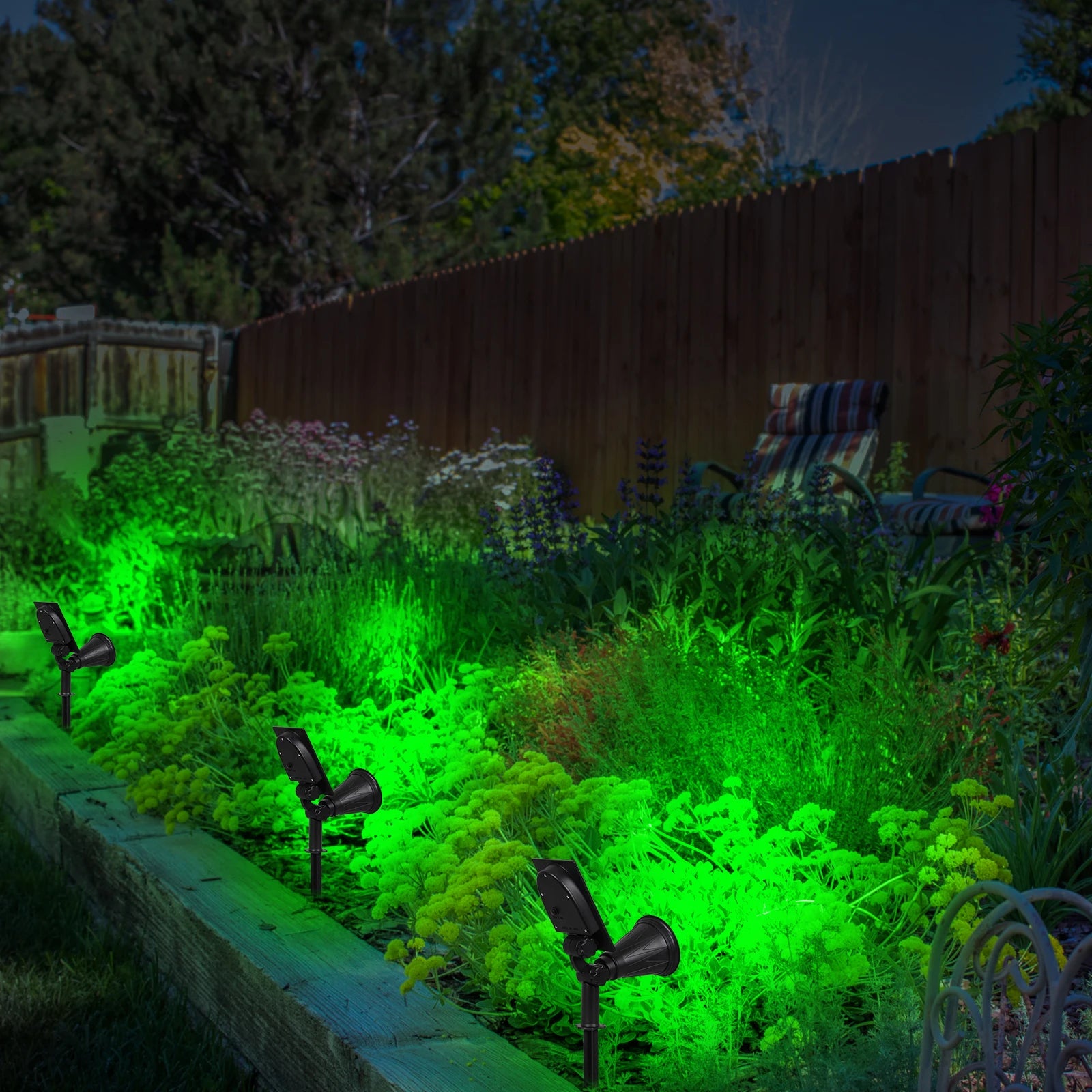 T-SUN 1/2/4 Packs Green Led Solar Light, LED Light: Charges fully in 8-14 hours, with 5-6 hour full charge. Easy installation.