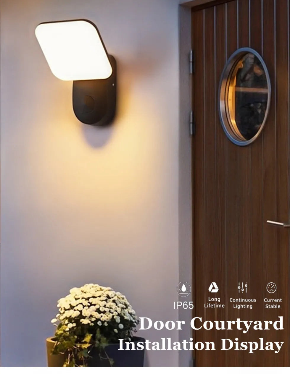 LED Wall Light, Durable outdoor lighting with water resistance and simple installation for doorways, courtyards, and display spaces.