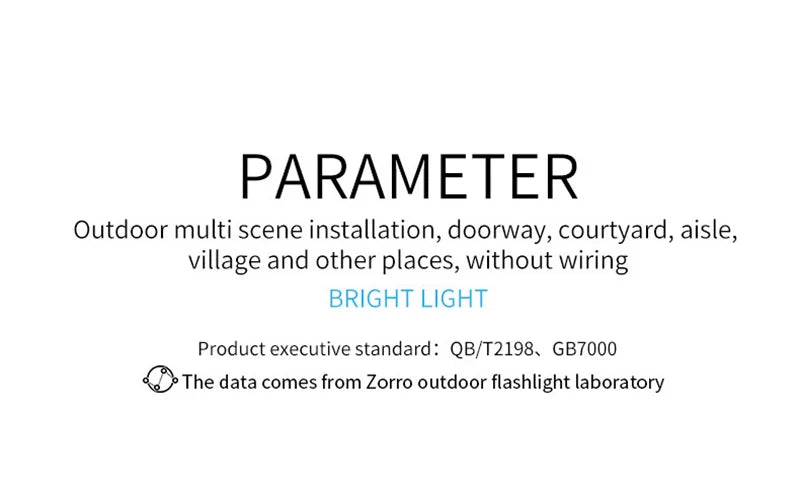 15000LM Solar Street Light, Wireless outdoor lighting system for multiple scenes, meeting executive standards and tested by Zorro's lab.