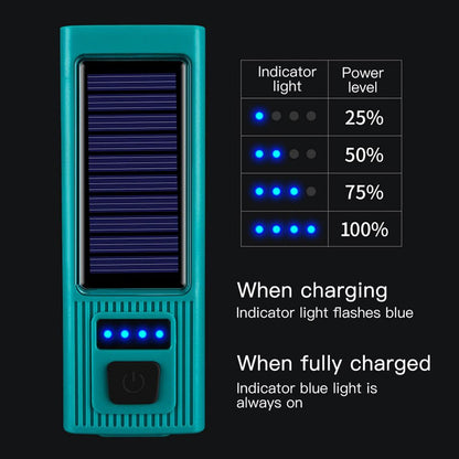 Solar Bike Light USB Charge Bicycle Light with Bicycle Horn - Waterproof Cycling Light 2000mAh As A Power Bank with 130dB Tweeter